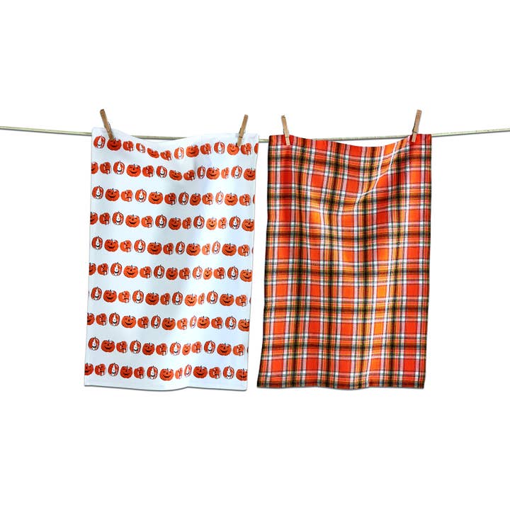 Happy Halloween Dishtowel Set Of 2 Multi Cotton for wholesale by tag