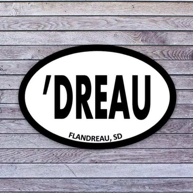 'DREAU - Flandreau, SD - vinyl sticker for wholesale by LoLo Pond
