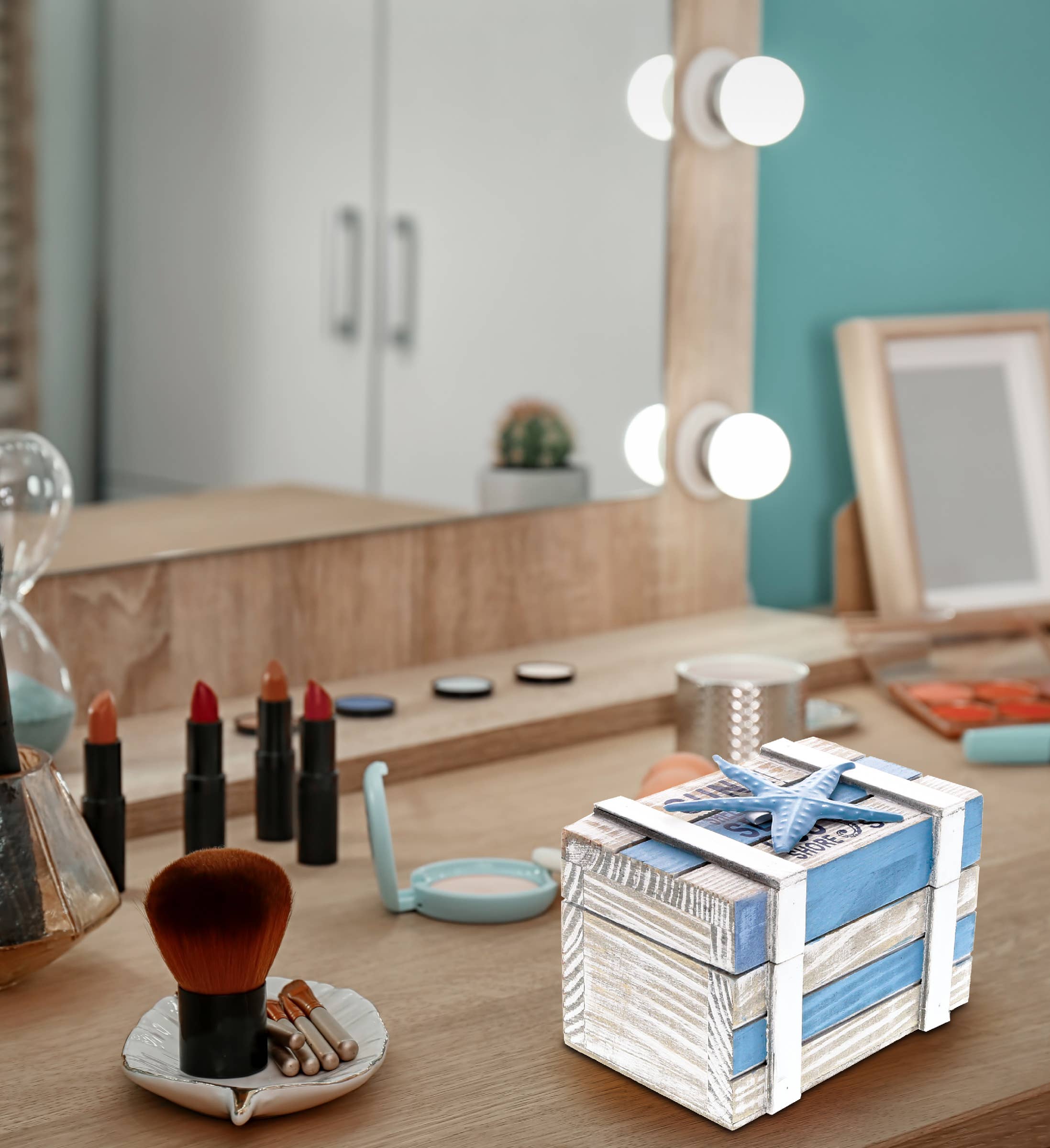 Cota Global - Wholesale Jewelry Box/Organizer - Nautical Decor - Aqua Sky Jewelry Box6