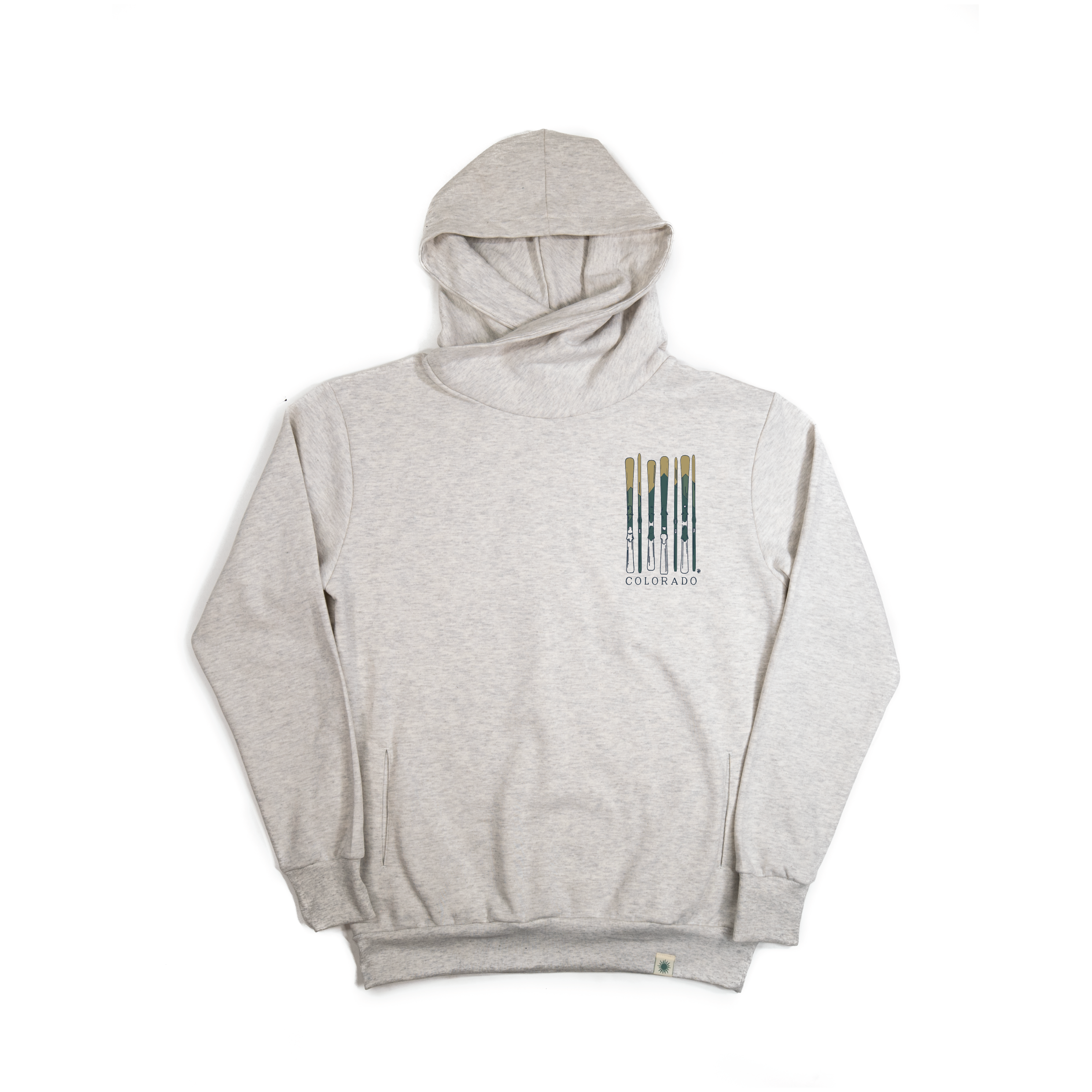 Snow Business USA - Wholesale Hoodie - Unisex - Vintage Skis Colorado Oatmeal Classic Hoodie1