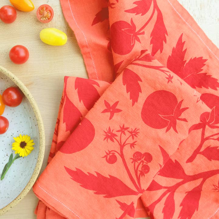 Elana Gabrielle - Wholesale Dinner & cloth napkin - Tomato Linen Napkins - Set of 22