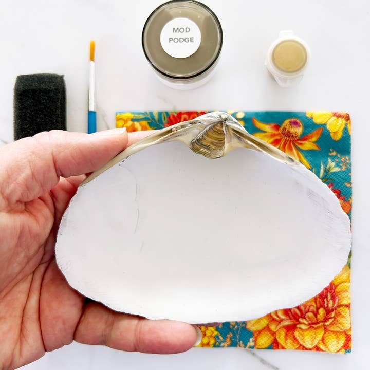 Adori Designs - Wholesale DIY Craft Kit - DIY Clam Shell Colorful Floral Mini Decoupage Kit 2