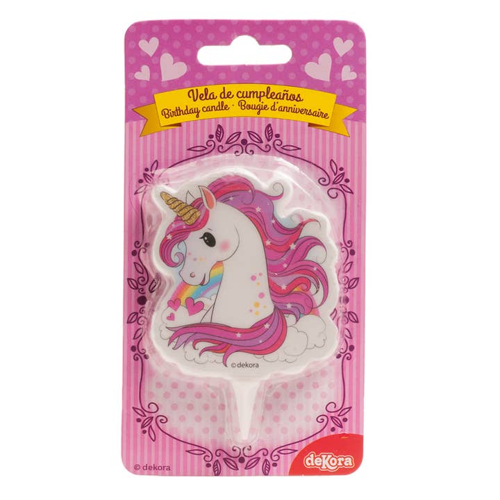 dekora – Großhandel Kuchenkerze – 12 KERZEN 2D ROSA EINHORN 7,5CM ANZEIGEN