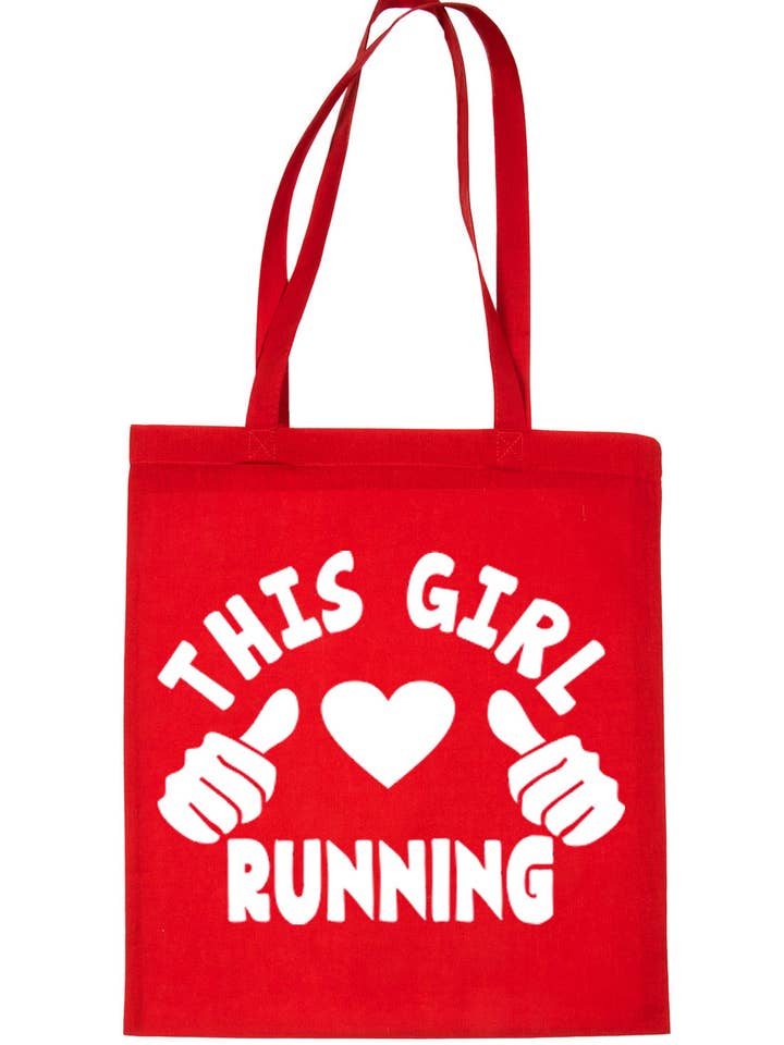 Bolsa de compras de por vida de esta chica ama correr, correr para venta al por mayor de Print4U