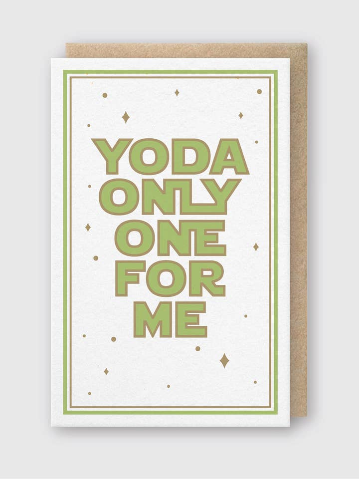 Tarjeta de Yo-da Only One For Me para venta al por mayor de Pike Street Press