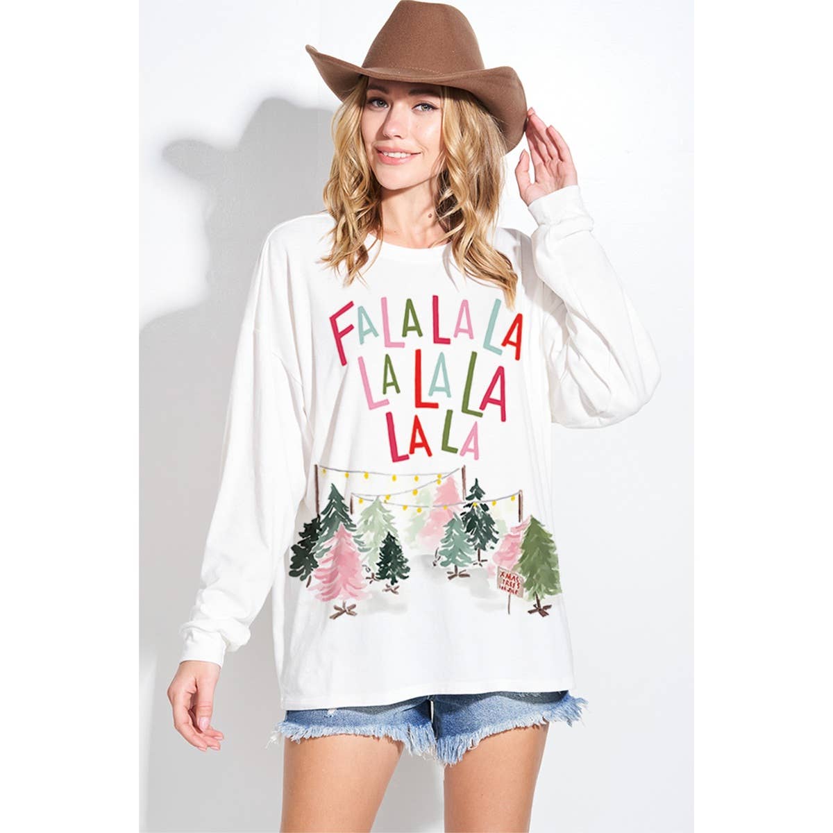 Phil Love – wholesale Tunika - Dam – Falalala jul tri-mix överdimensionerad topp3