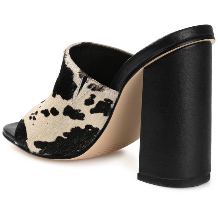 Journee - Wholesale High Heels - Women's - Deena Block Heeled Mules In Leather8