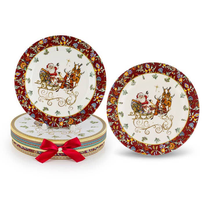 Christmas Miracle Porcelain Dessert Plate Set of 2 for wholesale by STP
