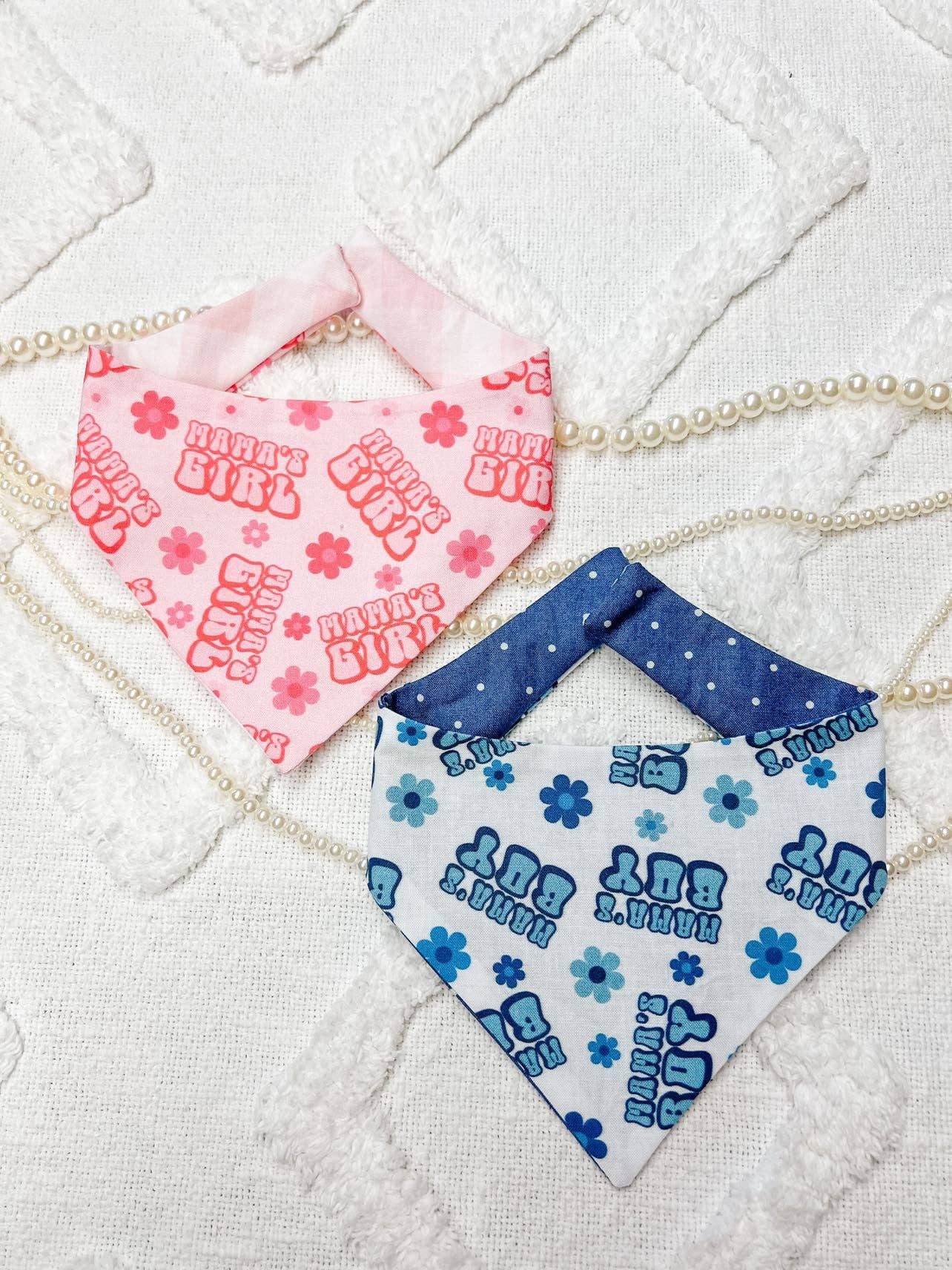 StellaLoo - Venta al por mayor Bandana - Perros - Bandana Reversible para Perros "Mama's Girl" y de Cuadros, Pañuelo de Verano para Mascotas1