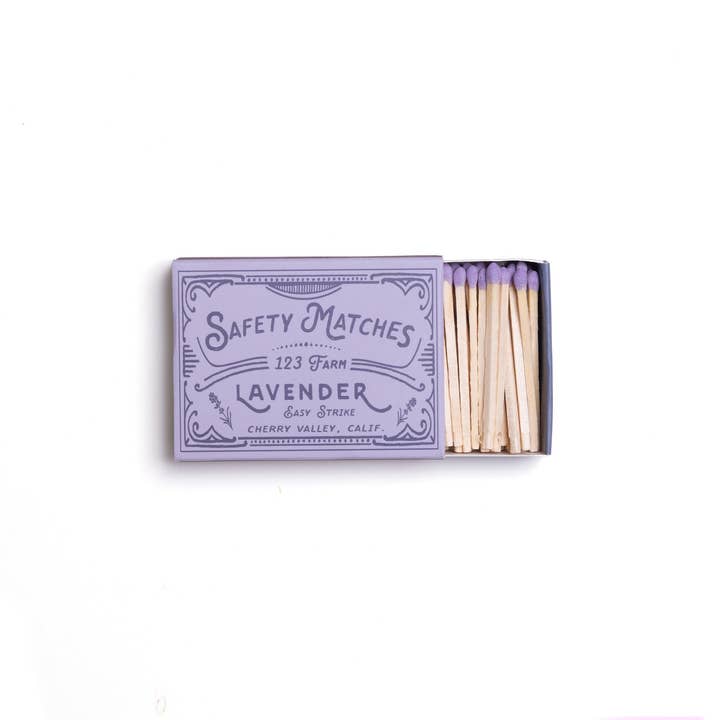 123 Farm - Wholesale Matches - Lavender Matches – Boxed Set, 40 Safety Matches