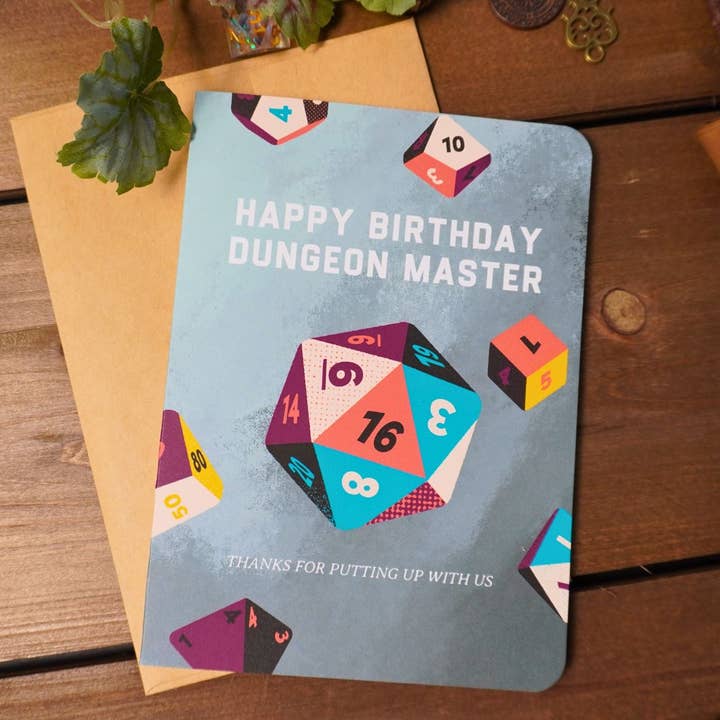 Minva Tabletop Design Co - Vendita all'ingrosso Biglietti di auguri - Biglietto di auguri di buon compleanno Dungeon Master3