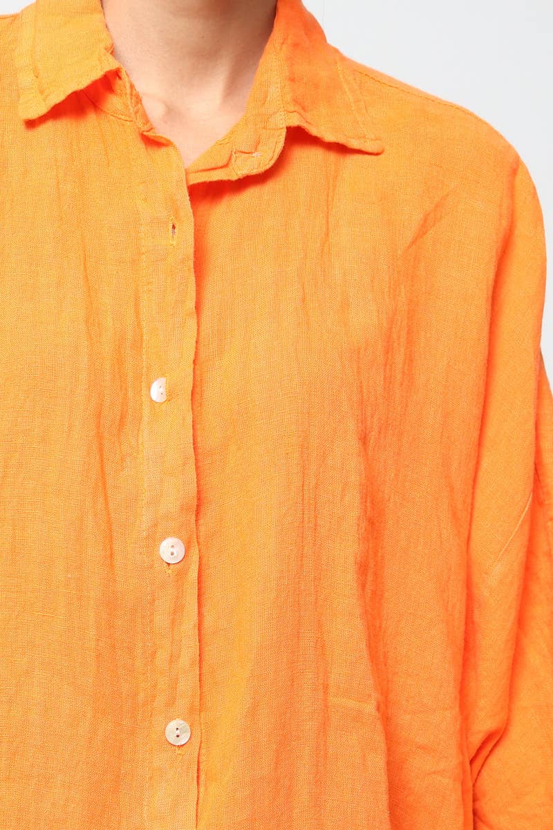 LÉA & LUC - Wholesale Button Down Shirt - Women's - 100% Linen Shirt REF. 285857