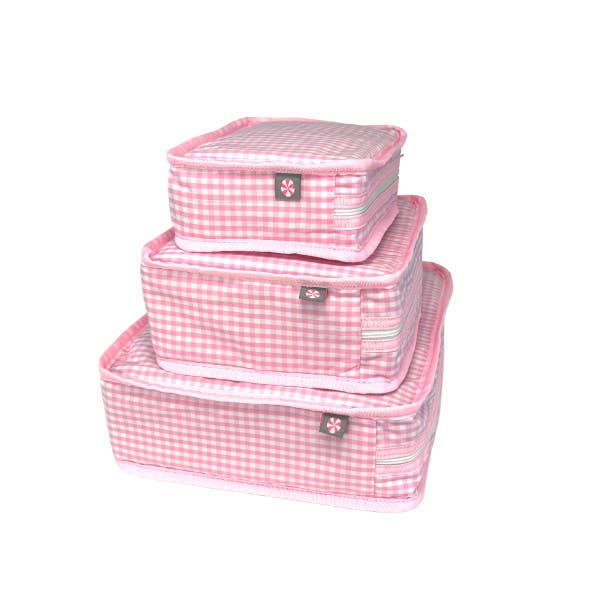 Mint - Wholesale Travel Set - Pink Gingham Stacking Set | Mint0