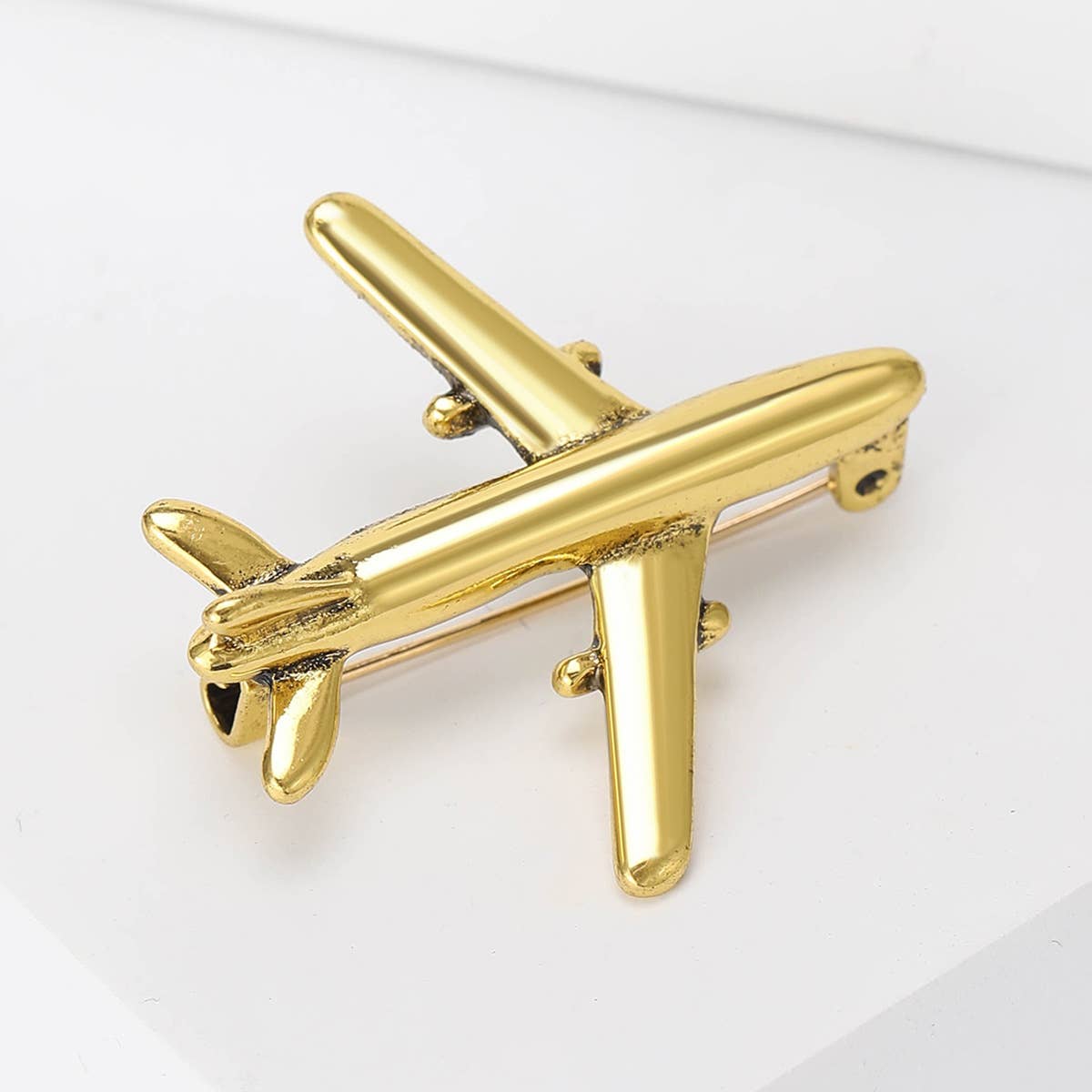 Tourtiwi – wholesale Brosch – Mini polerad flygplansbrosch9