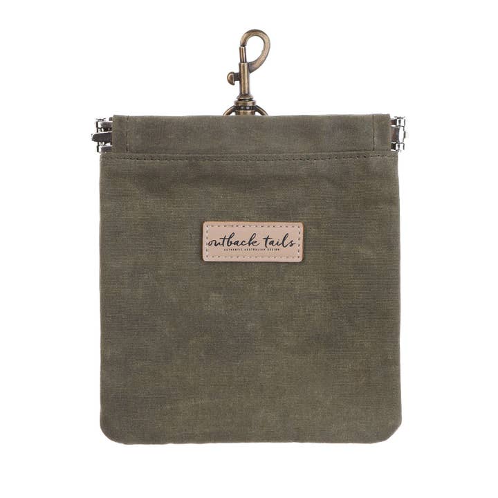 Waxed Canvas Treat Pouch - Green and other Purchase Wholesale dog training clickers. Free Returns & Net 60 Terms on Faire trending on Faire.