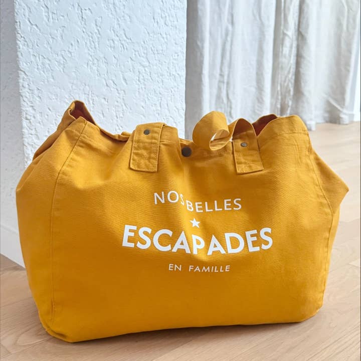 Stor shoppingväska "Familjeutflykter" 5 färger att välja mellan för wholesale av Marcel & Lily