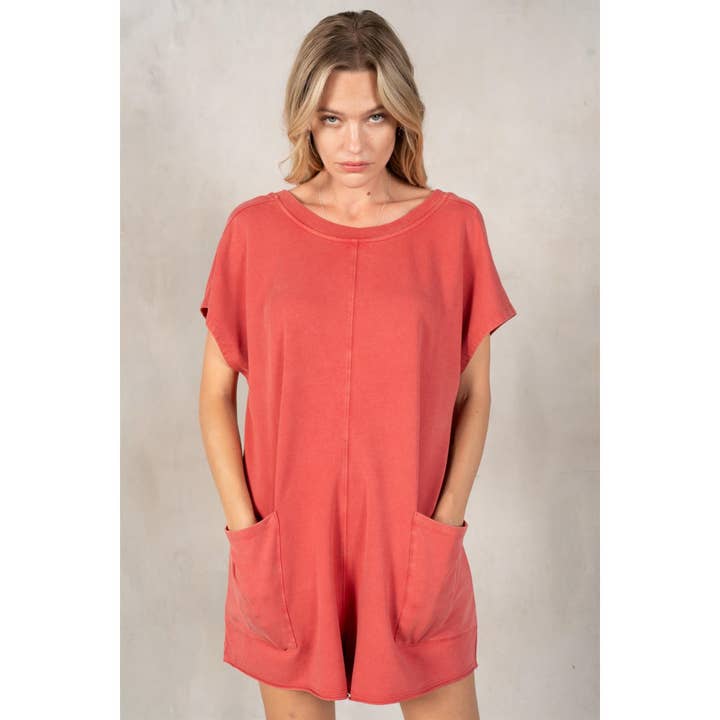 Macacão de Algodão Modal com Decote em V Profundo nas Costas por atacado de lalamia