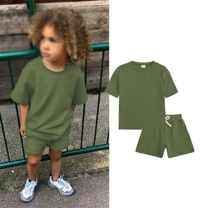 RocketBaby - Vente Ensemble haut et short – enfant - Ensemble combinaison 2 pièces pour enfants avec t-shirt et short multicolore4