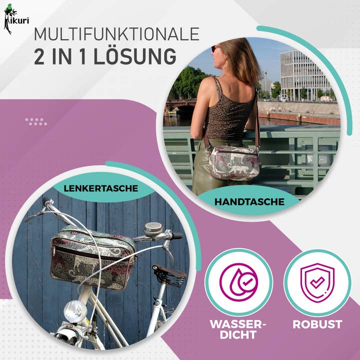 Ikuri - Wholesale Biking Accessories - Handlebar bag - small bike bag for handlebars - Animals1