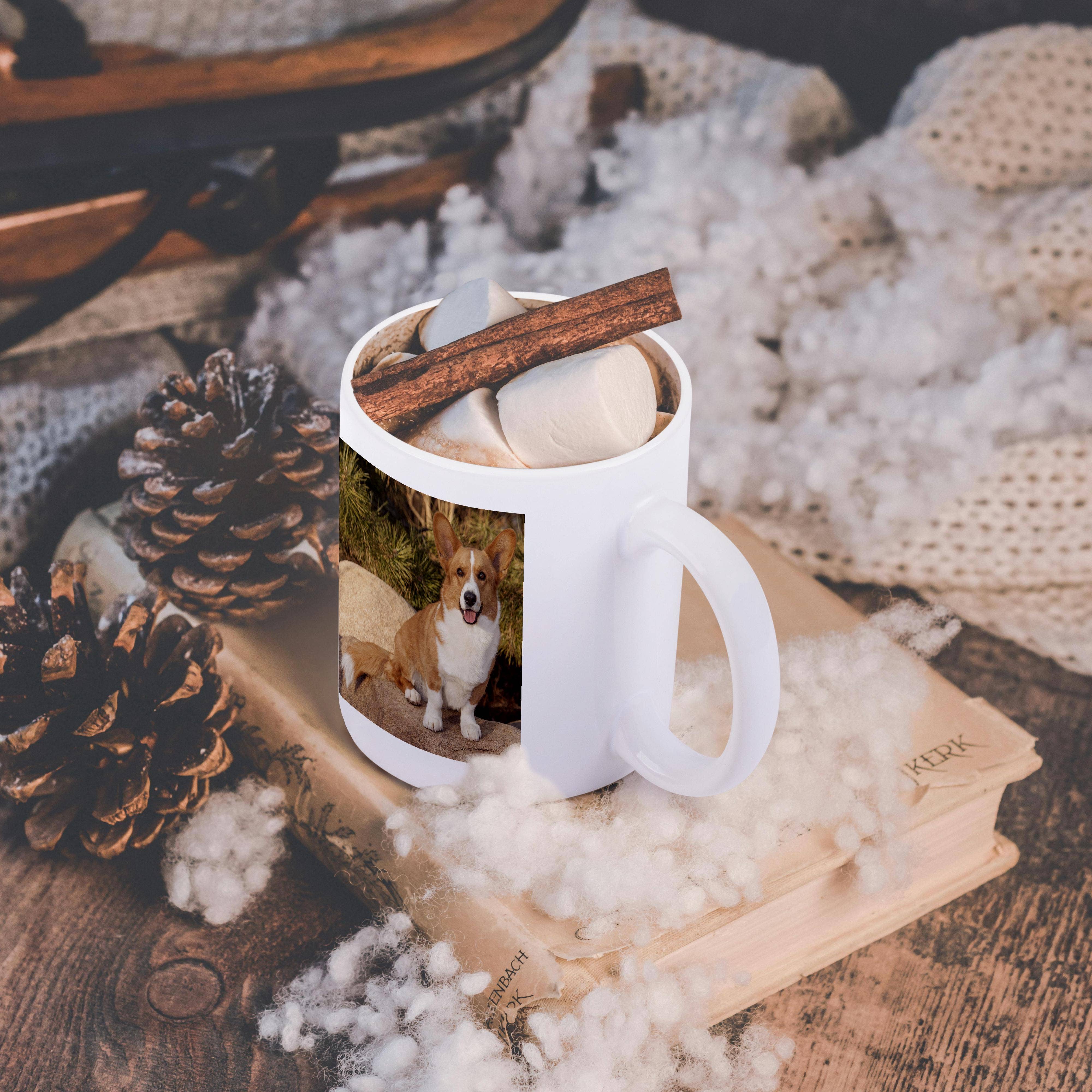 3dRose - Wholesale Coffee Mug - 3dRose, Purebred Cardigan Welsh Corgi Dog on rock - NA02 PWO0023 - PiperAnne Worcester, Mug9