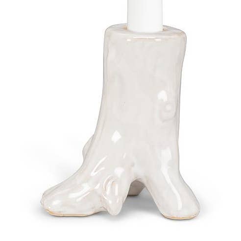 Lille Trunk Taper Holder-Antik Hvid-10 cm H - Udsalg for engroshandel hos Abbott