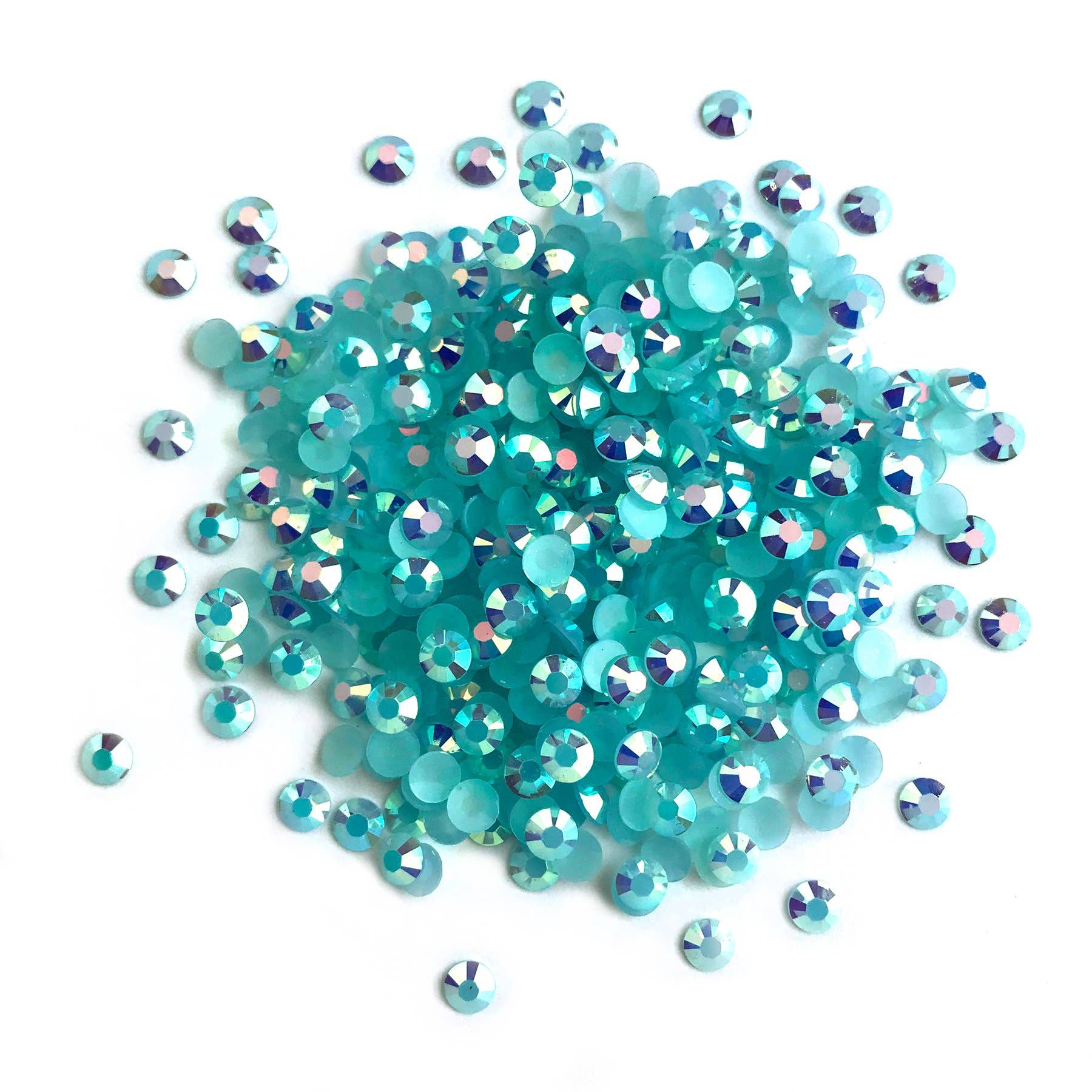 Buttons Galore & More - Wholesale Craft Supplies - Aquamarine AB Flat Back Jewelz0