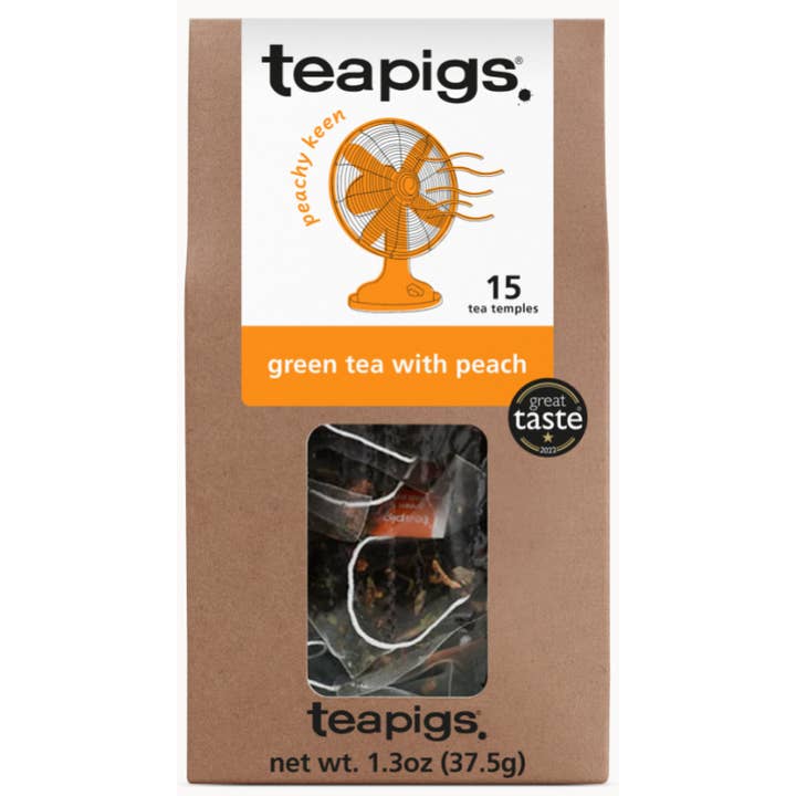 teapigs - Wholesale Tea Bags - Green Tea with Peach - 15 temples