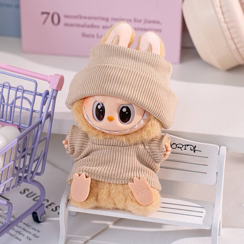 Little Trendy - Wholesale Doll Clothing - Kids - Blank shirts & knitted caps 2pcs set doll clothes4