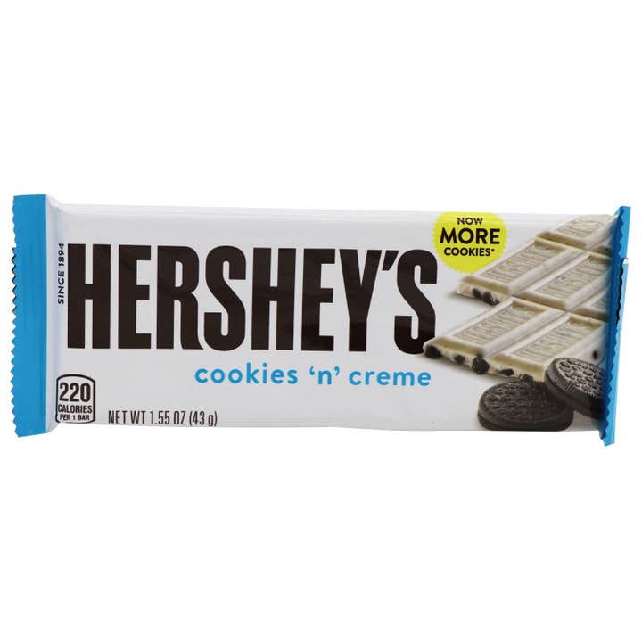 Grandpa Joe's Candy Shop - Wholesale Chocolate Bar - Hershey's Cookies & Creme Bar, 1.55oz, 36ct Case1