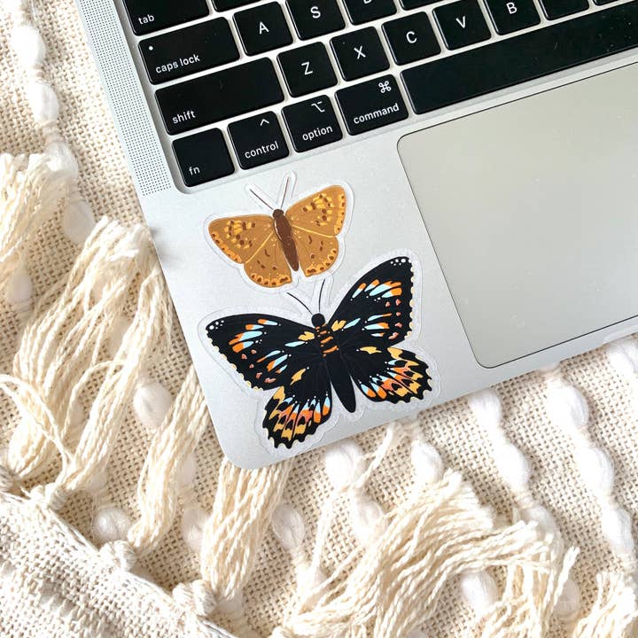 Elyse Breanne Design – Adesivo por atacado – Adesivo de borboleta de malaquita transparente, 3x2in2