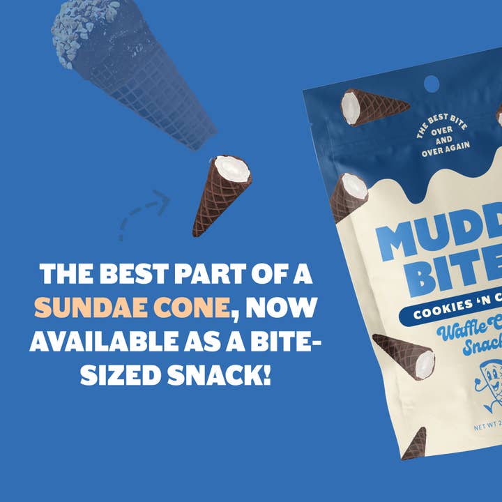 Muddy Bites - Wholesale Cookie - Cookies 'N Cream Waffle Cones Snacks