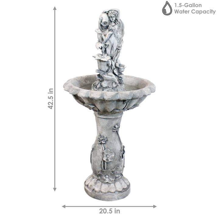Sunnydaze Decor - Wholesale Outdoor Ornament/Decor - Fairy Flower Solar Water Fountain - 42-Inch