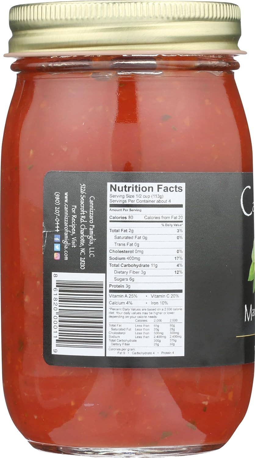 Cannizzaro Sauces – wholesale Pastasås – Cannizzaro Marinara sås - 16oz burk6