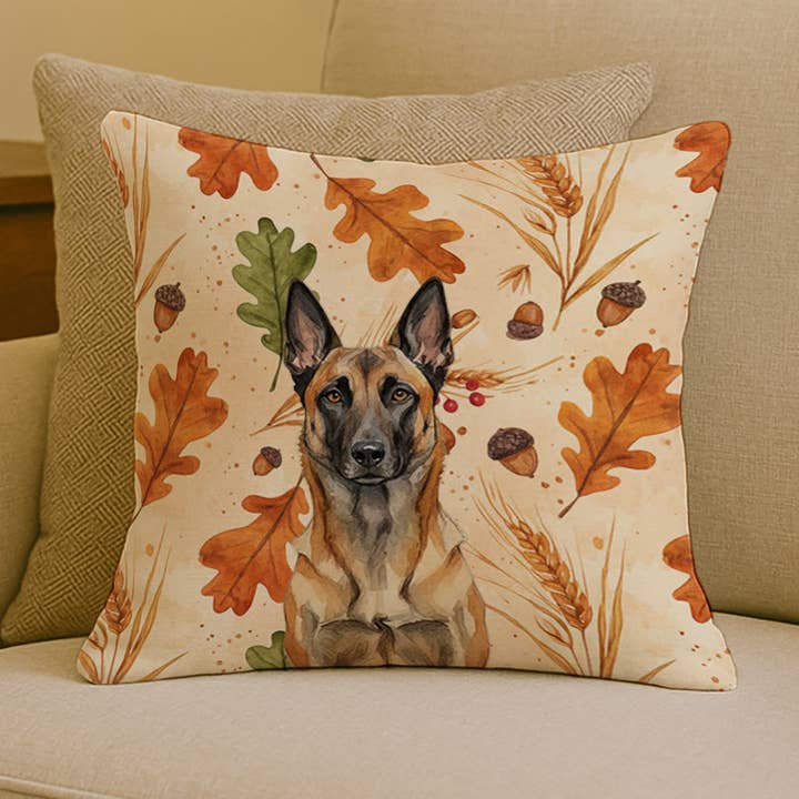 Belgian Malinois Heirloom Fall Pillow 18x18 WDK7708 for wholesale by Caroline's Treasures