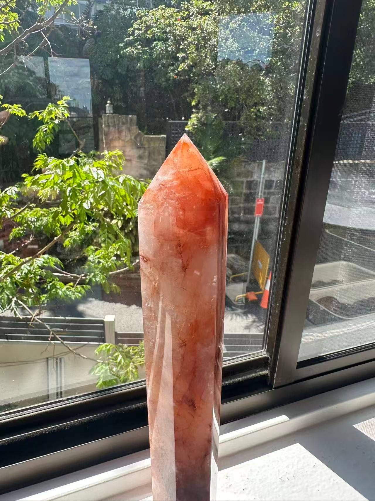 Moon Rituals - Wholesale Spiritual Stone/Crystal - Extra Large Fire Quartz Tower (Hematoid Quartz) | Powerful Grounding Crystal for Root Chakra Healing & Passion, christmas crystal gift #310