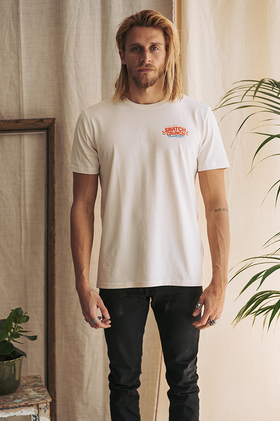 Thundernoise – wholesale Screen printed t-shirt – Men′s – Snatch Crunch T-shirt - Vintage White6