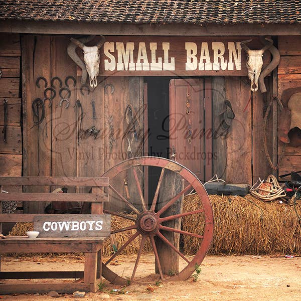 NEW ITEM 5ft x 5ft Vinyl Photography Backdrop / Old Western for wholesale by Swanky Prints