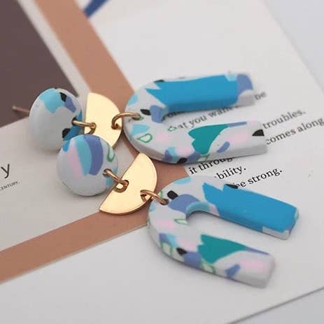 Estelle Polymer Clay Earrings - 7 Styles for wholesale by Alora Boutique Inc.