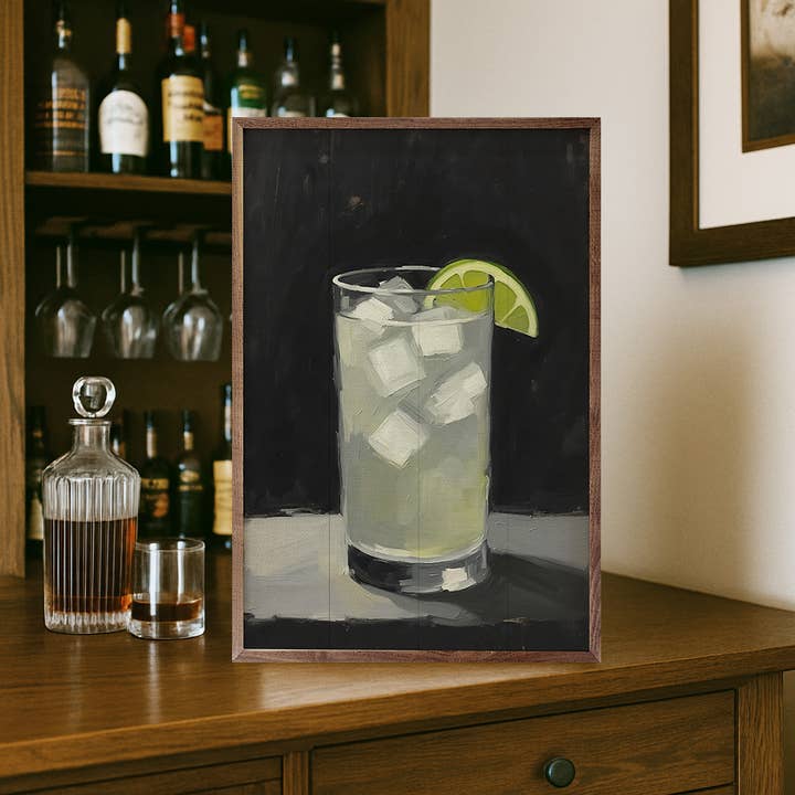 Kendrick Home - Wholesale Wood Wall Art - Gin And Tonic1