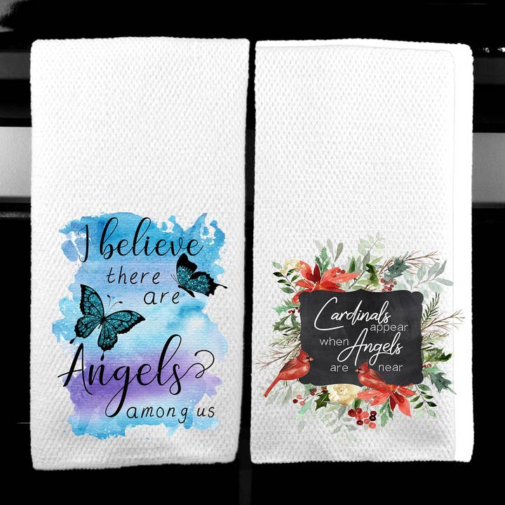 Dasha Alexander - Wholesale Tea Towel - Angels Set of 2 Microfiber Kitchen Towel