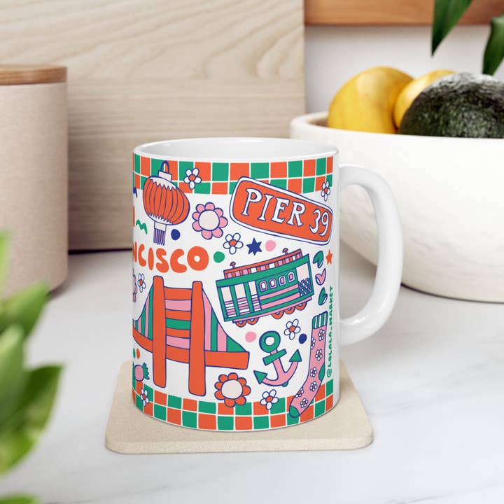 LOLALA - Your California Happiness Market 💛 - Wholesale Coffee Mug - San Francisco - Coffee Mug (11oz)