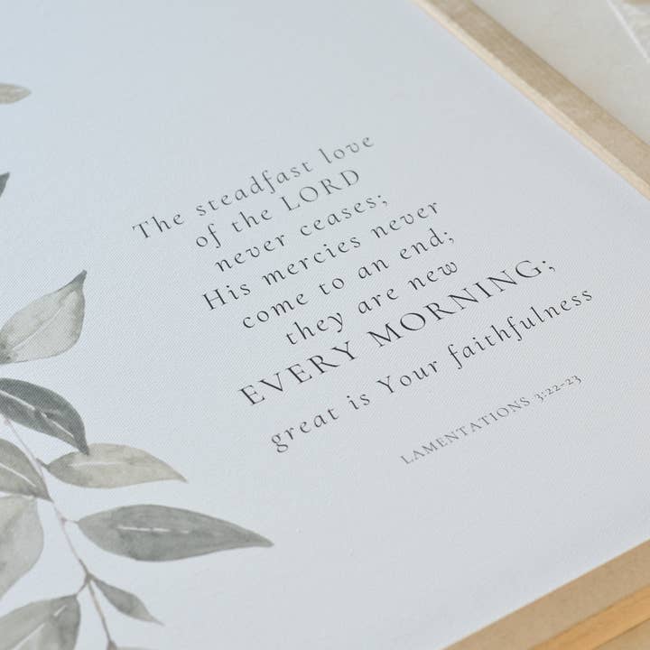 White Gables Home By Aimee Weaver Designs - Wholesale Art Print - The Steadfast Love Scripture Framed Art | Made in the USA
