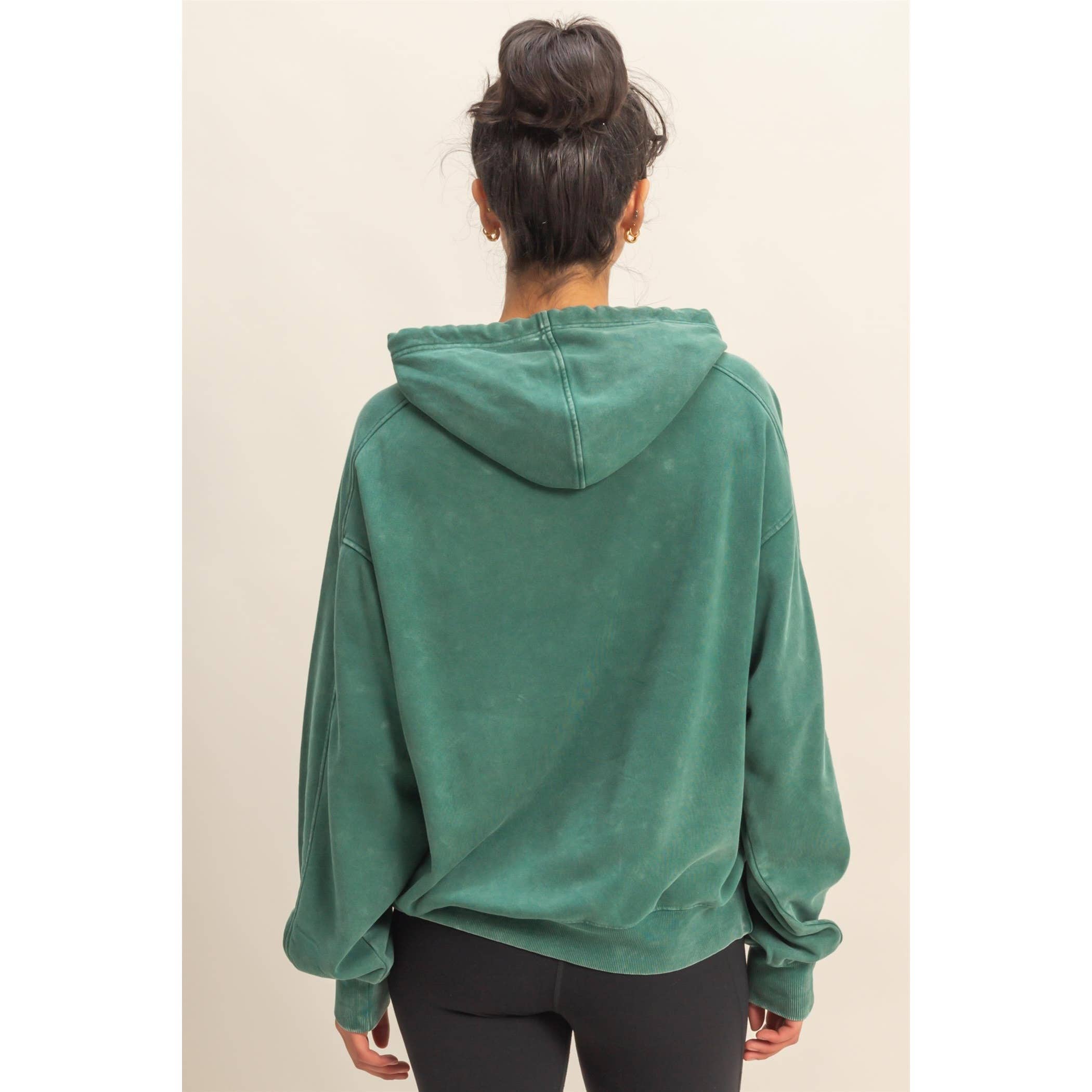 Double Zero - Wholesale Hoodie - Women's - Mineral Washed Seam Detail Hoodie18