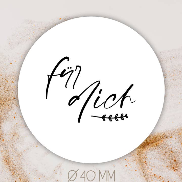 Étiquette « Pour toi » Ø 4 cm pour la vente par mb handmade