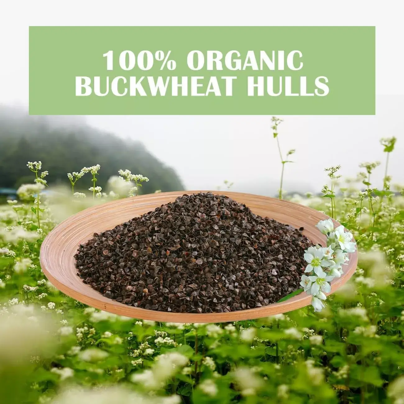 Orimono Elegance – material para artesanato por atacado – Casca Natural de Trigo Sarraceno – Pacote a Granel de 2,3 kg9