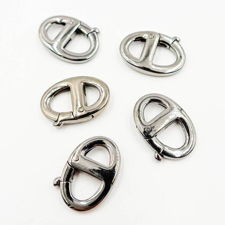Tresor Jewelry Inc. - Wholesale Clasp - 367BR. Black Rhodium Sterling Silver Marina Clasp