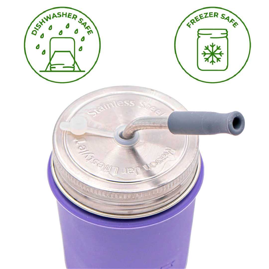 Mason Jar Lifestyle - Wholesale Drink Lids - Stainless Steel Straw Hole Tumbler Lids for Mason Jars5