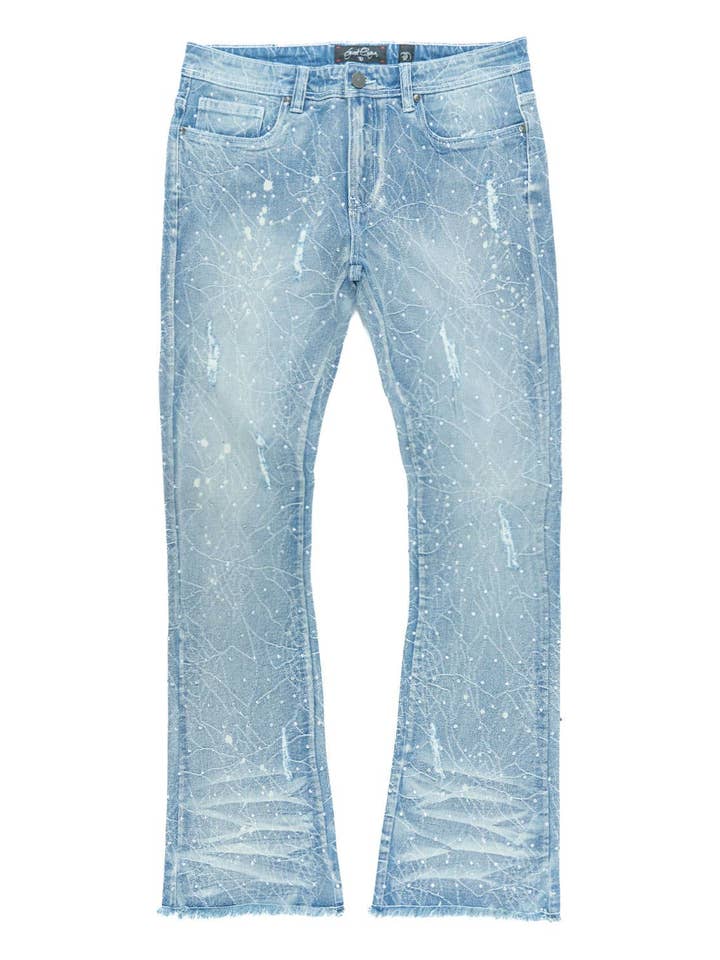 F1746 Jeans Empilés Amoto - Délavage Clair pour la vente par Frost Originals