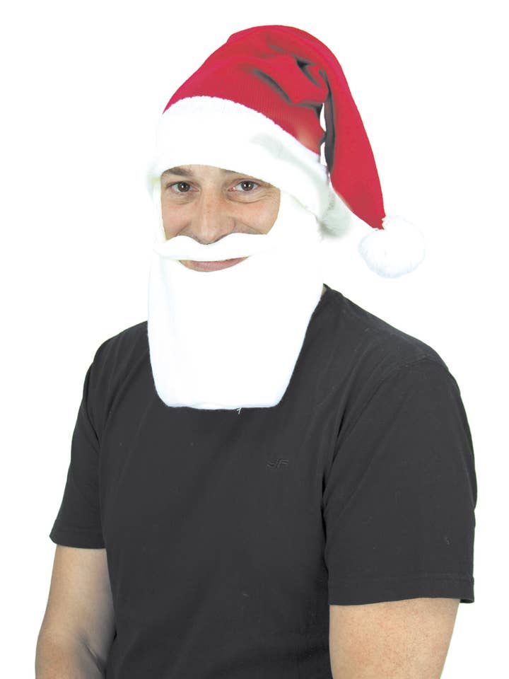 Party Pro - Wholesale Costume - Unisex - KNITTED SANTA CLAUS HAT AND BEARD