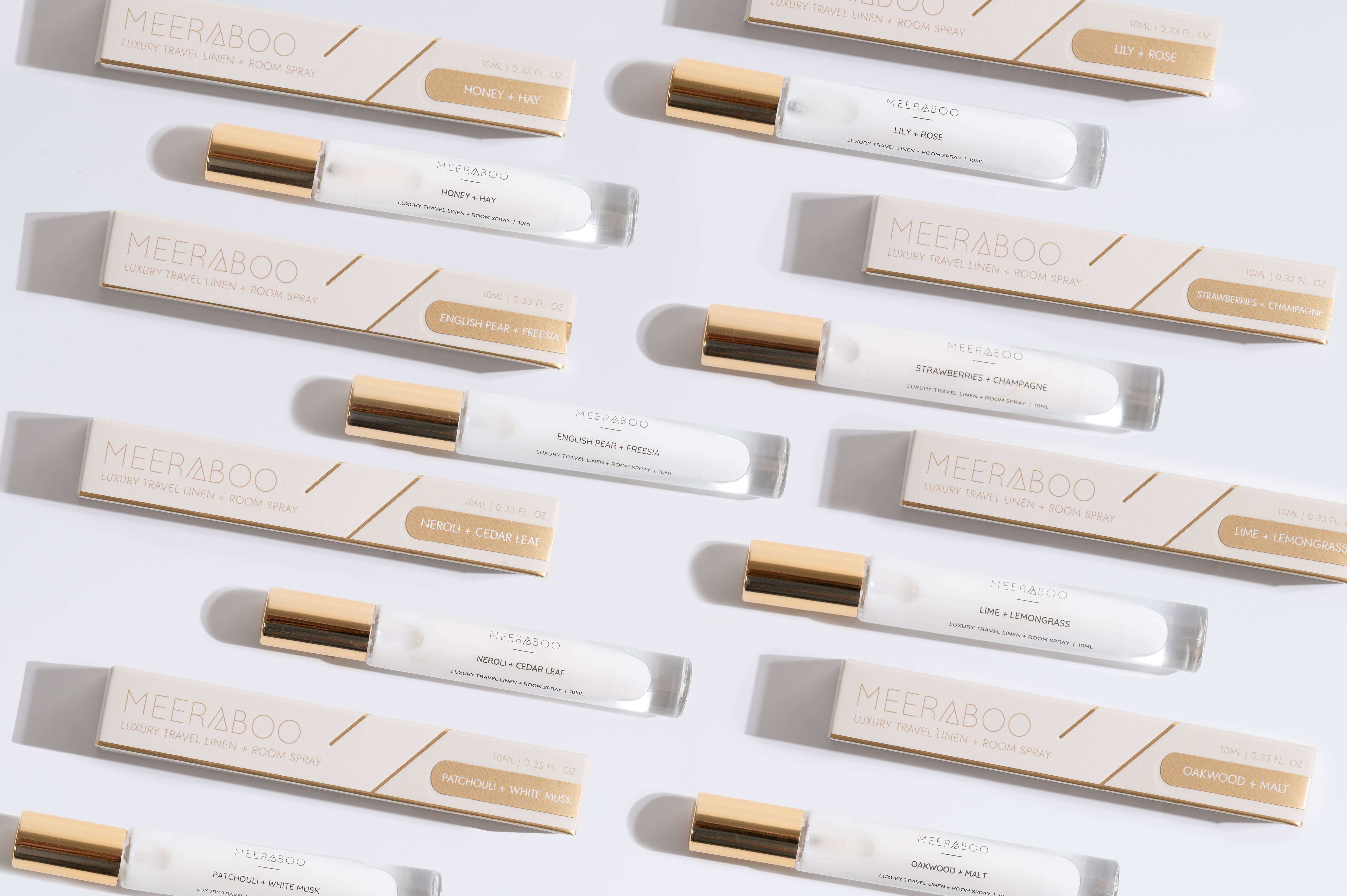 Meeraboo - Wholesale Room & Linen Spray - Luxury Travel Linen + Room Spray | 10ml12